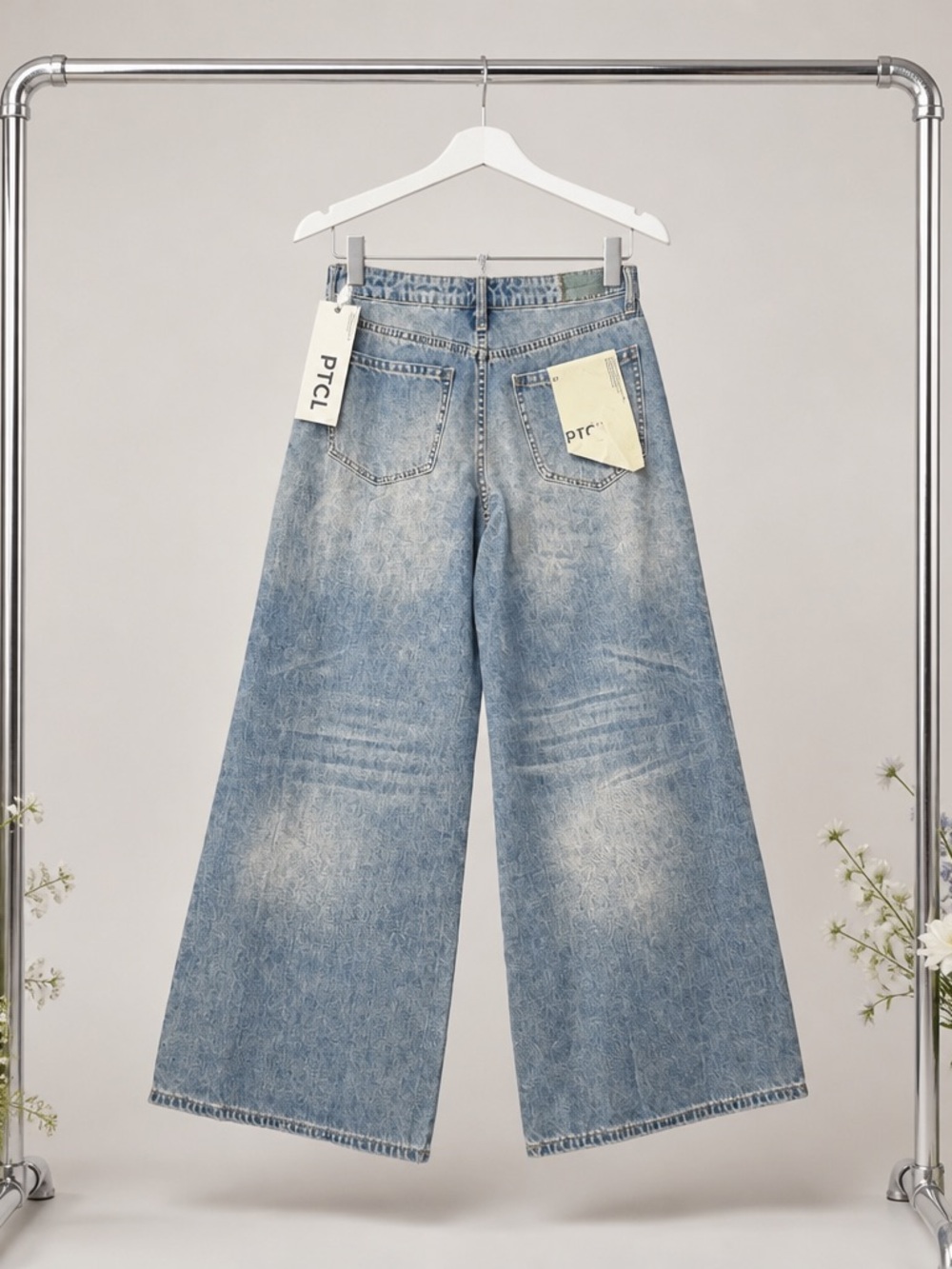 PTCL Light Wash High-Rise Wide-Leg Jeans - Picture 3 of 12